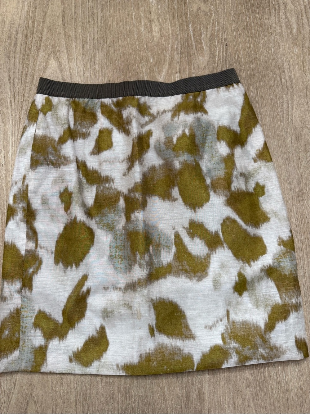 LOFT Ann Taylor Abstract Watercolor Brushstroke Pencil Mini Skirt size 6P